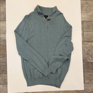 J. Crew Men's Zip Up Sweater in Light Blue
